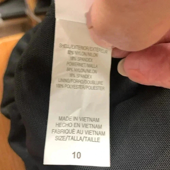 Longitude NWT one piece bathing suit  black/gray/gold size 10 - Picture 10 of 10